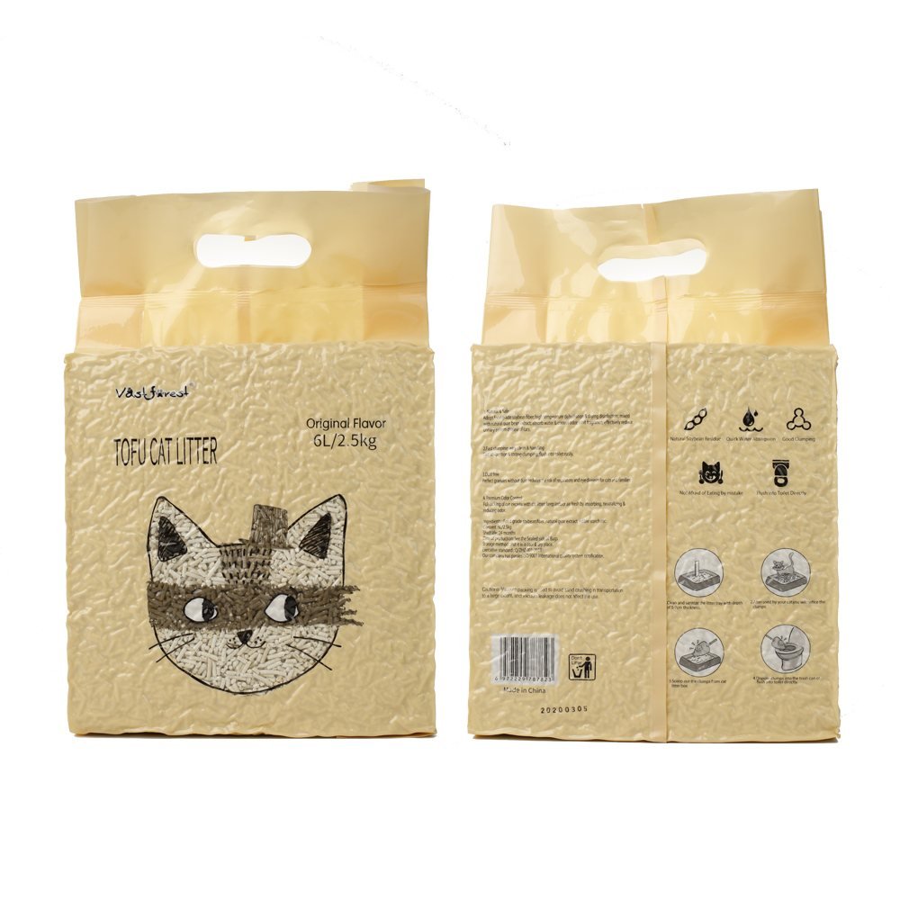 Private label retail bags for LINGSHUAI bentonite cat litter supply